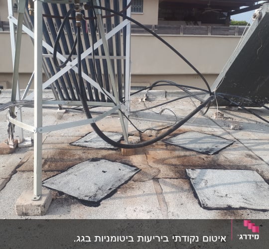 תיקון החורים בעקבות החלפת דוד שמש